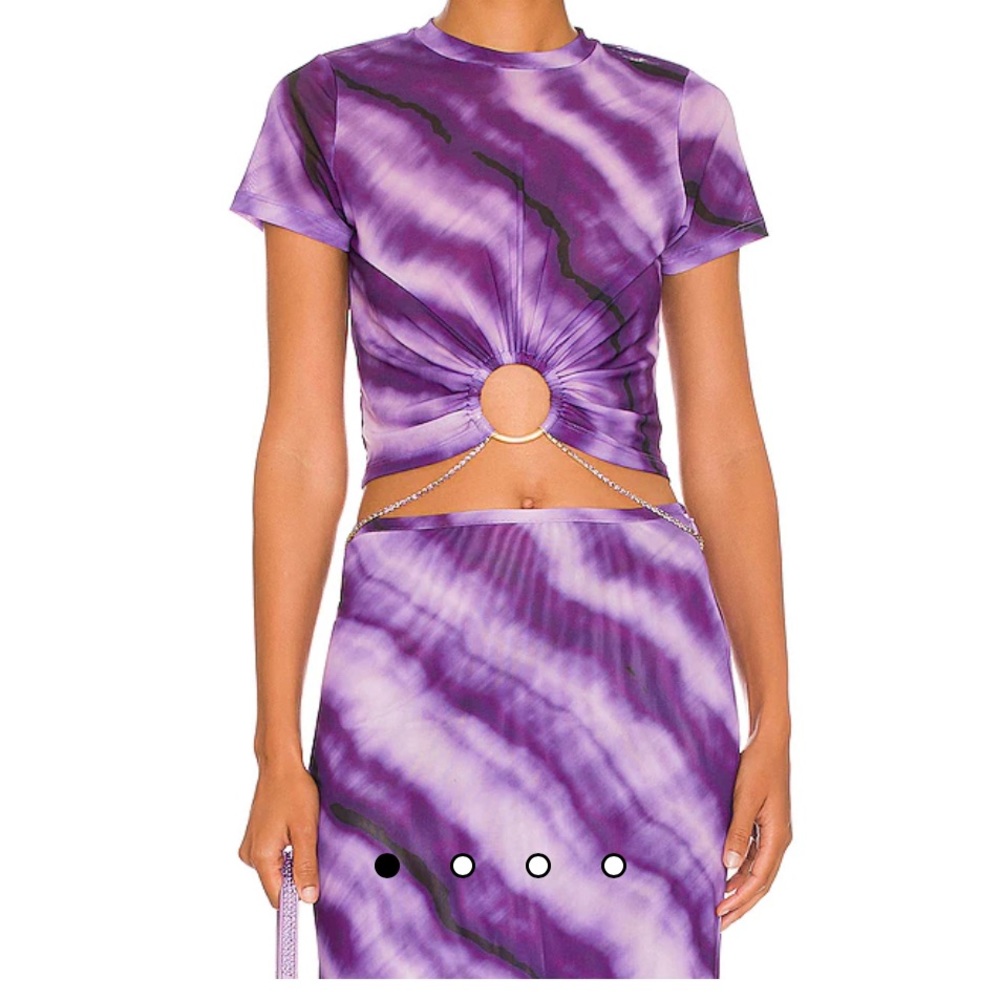Cult Gaia x BRATZ Nevra Top and skirt set in Grape Dust Dye